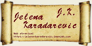 Jelena Karadarević vizit kartica